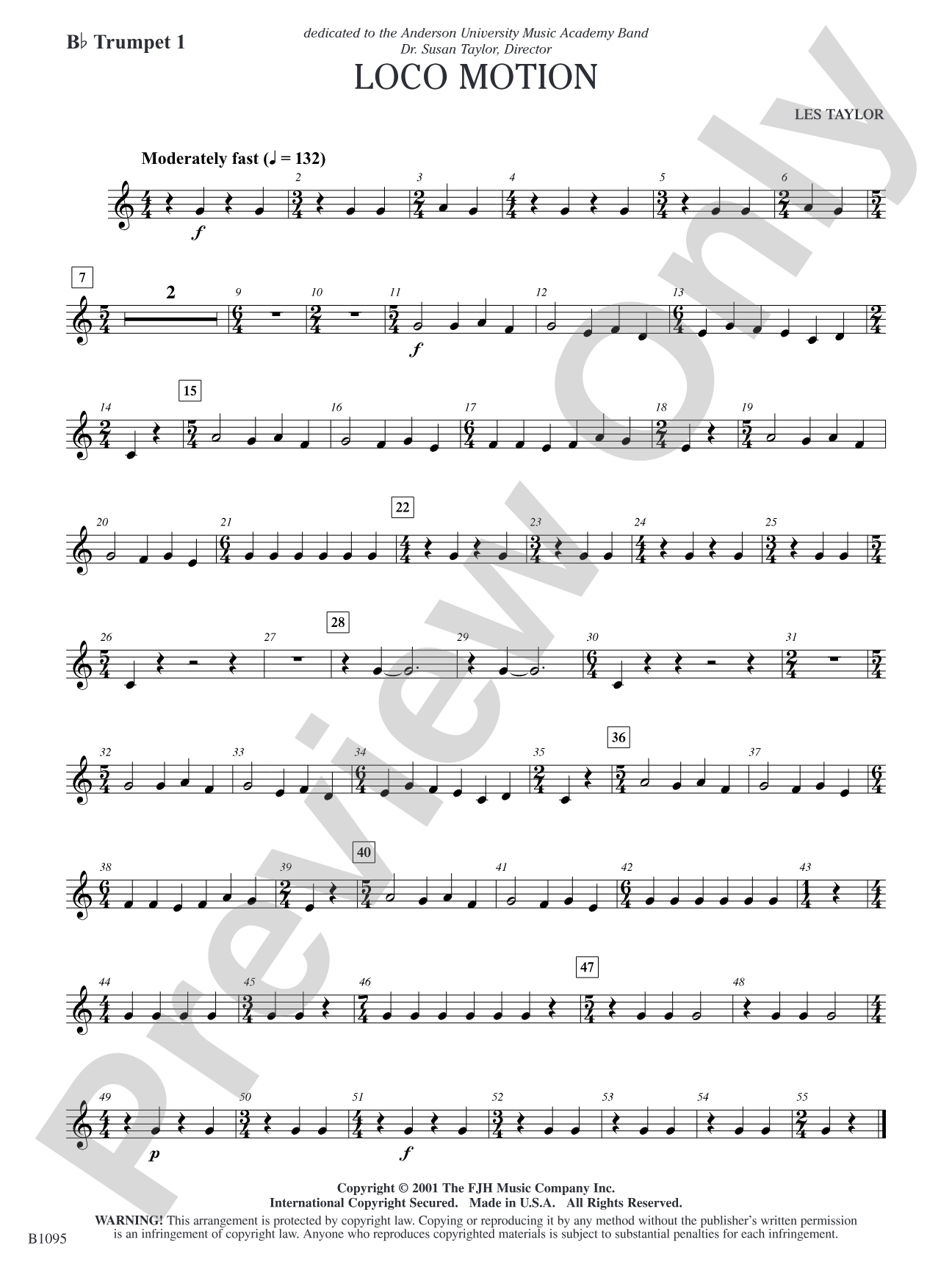Loco Motion: B-flat Trumpet 1