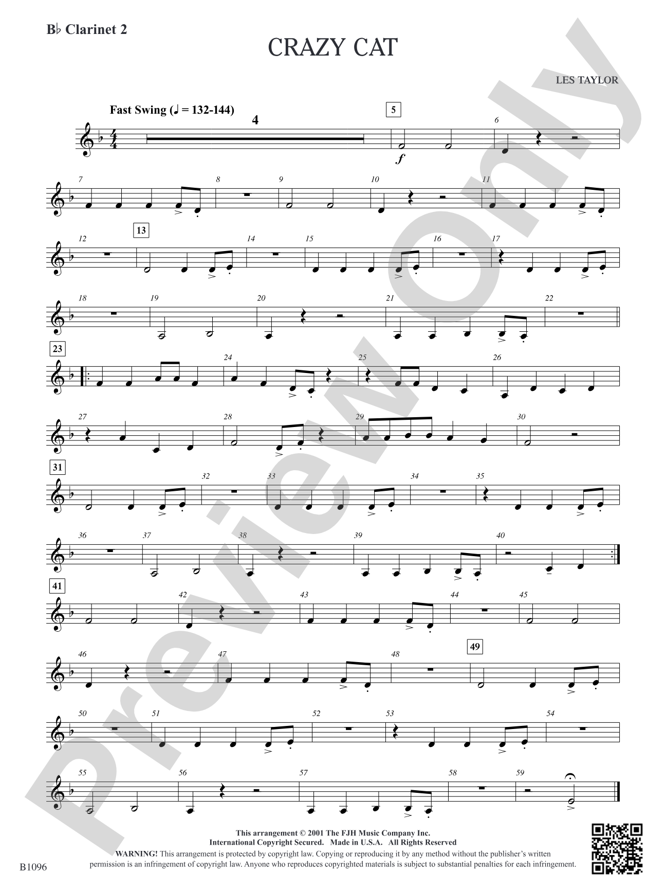 Crazy Cat: B-flat Clarinet 2