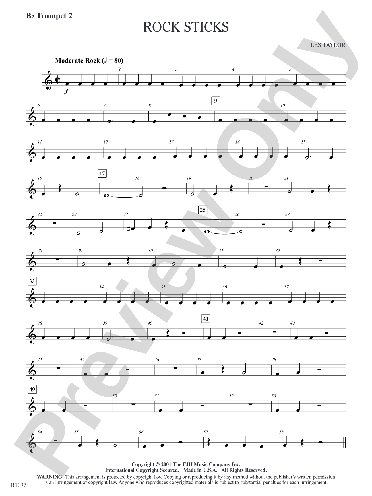 Rock Sticks: B-flat Trumpet 2