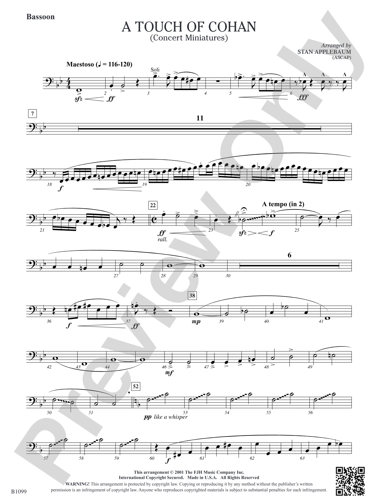 A Touch of Cohan: Bassoon