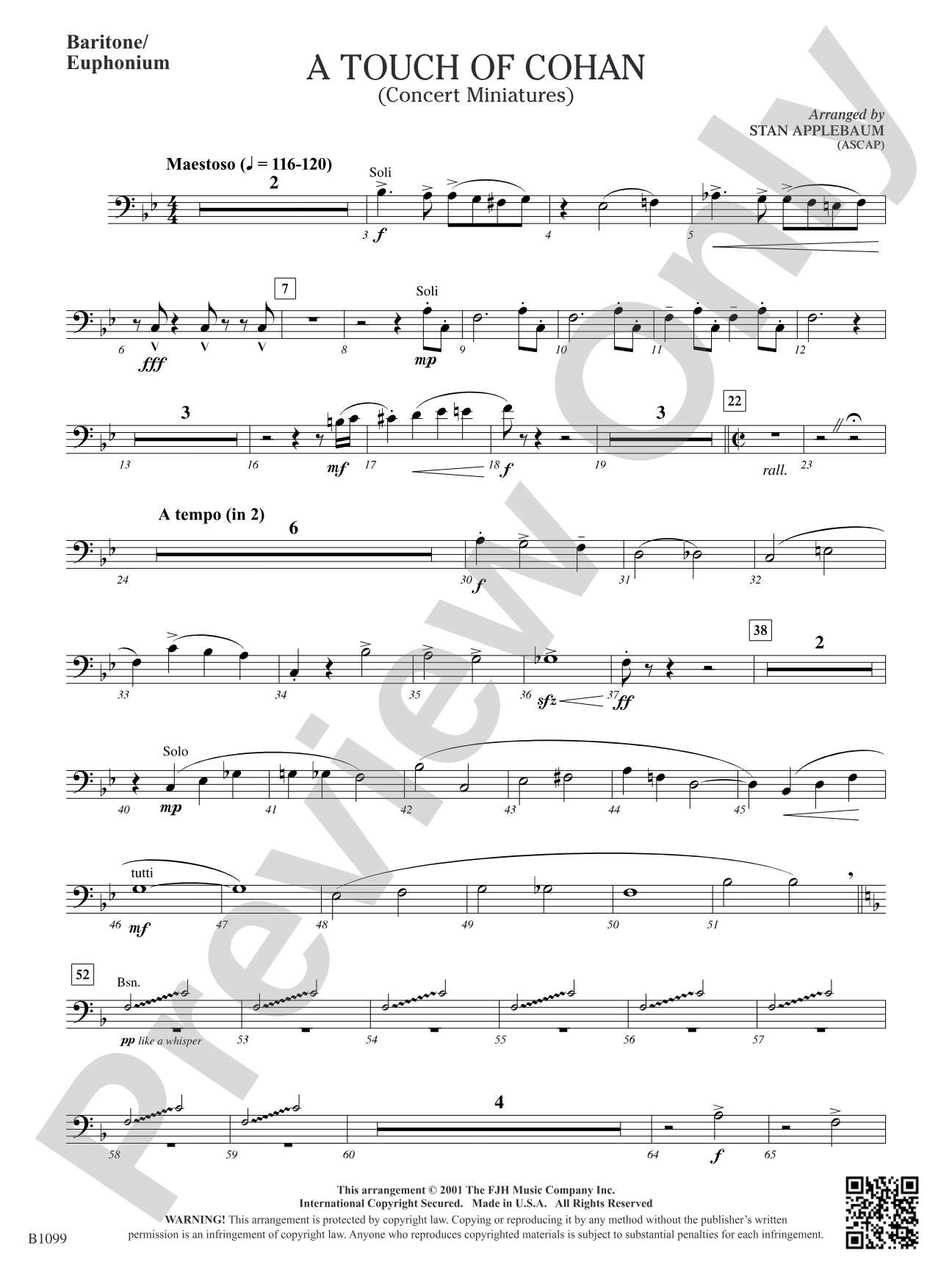 A Touch of Cohan: Baritone/Euphonium