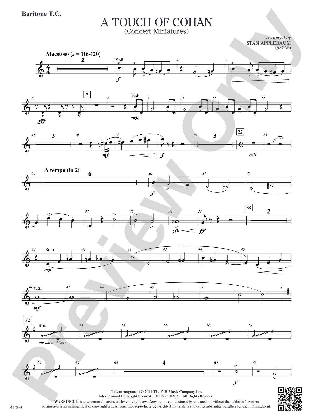 A Touch of Cohan: Baritone T.C.