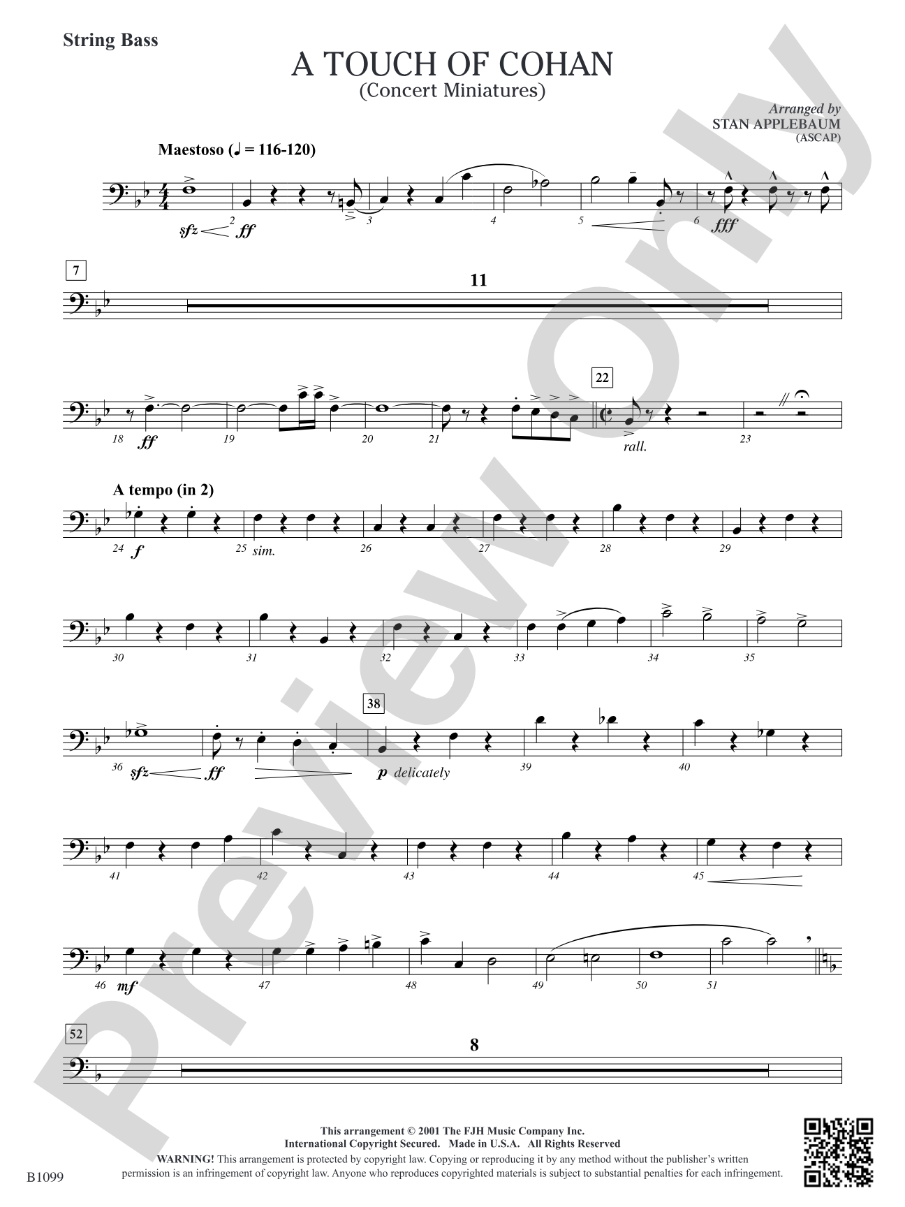 A Touch of Cohan: String Bass