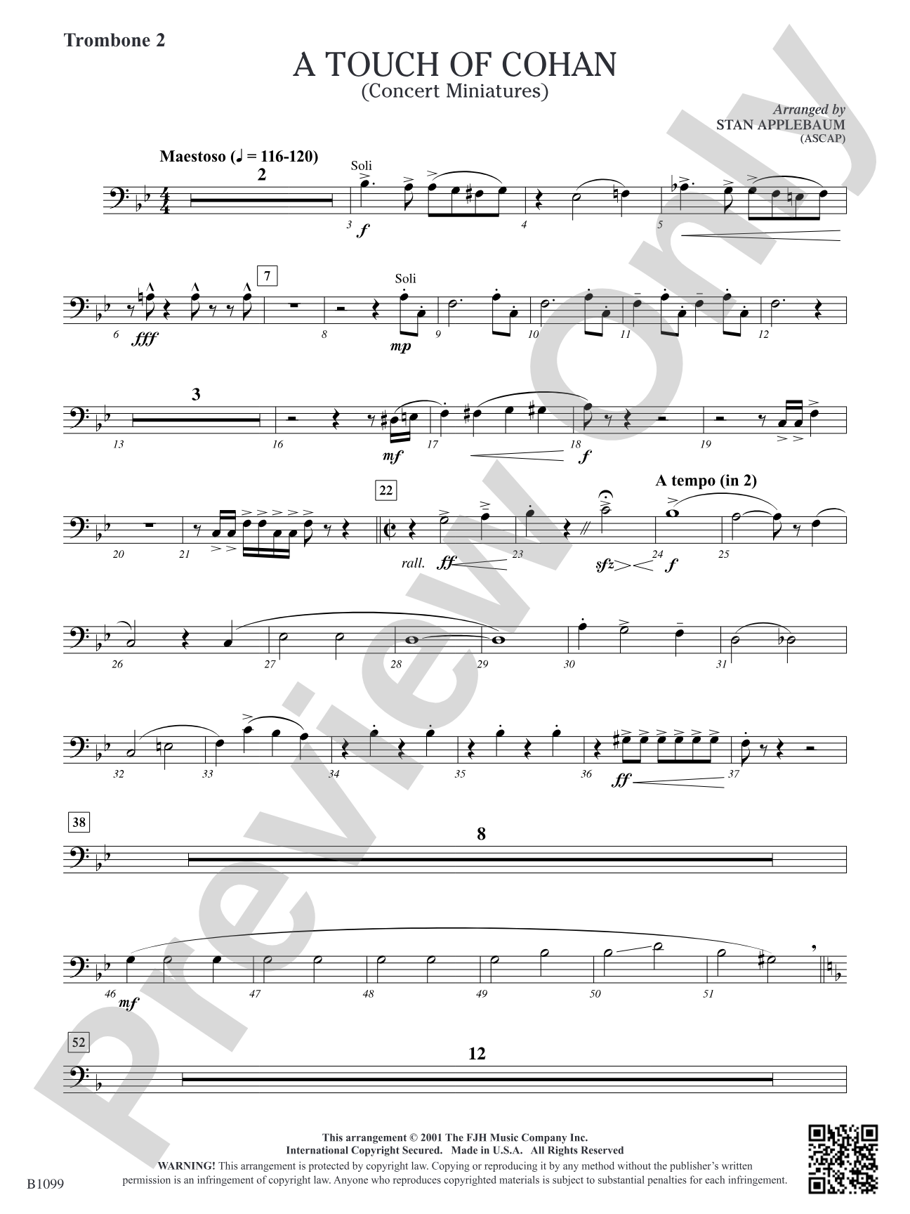 A Touch of Cohan: Trombone 2