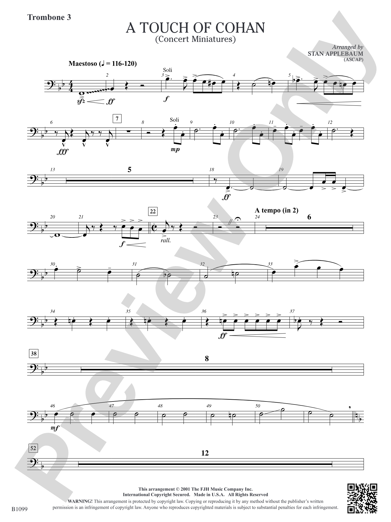 A Touch of Cohan: Trombone 3