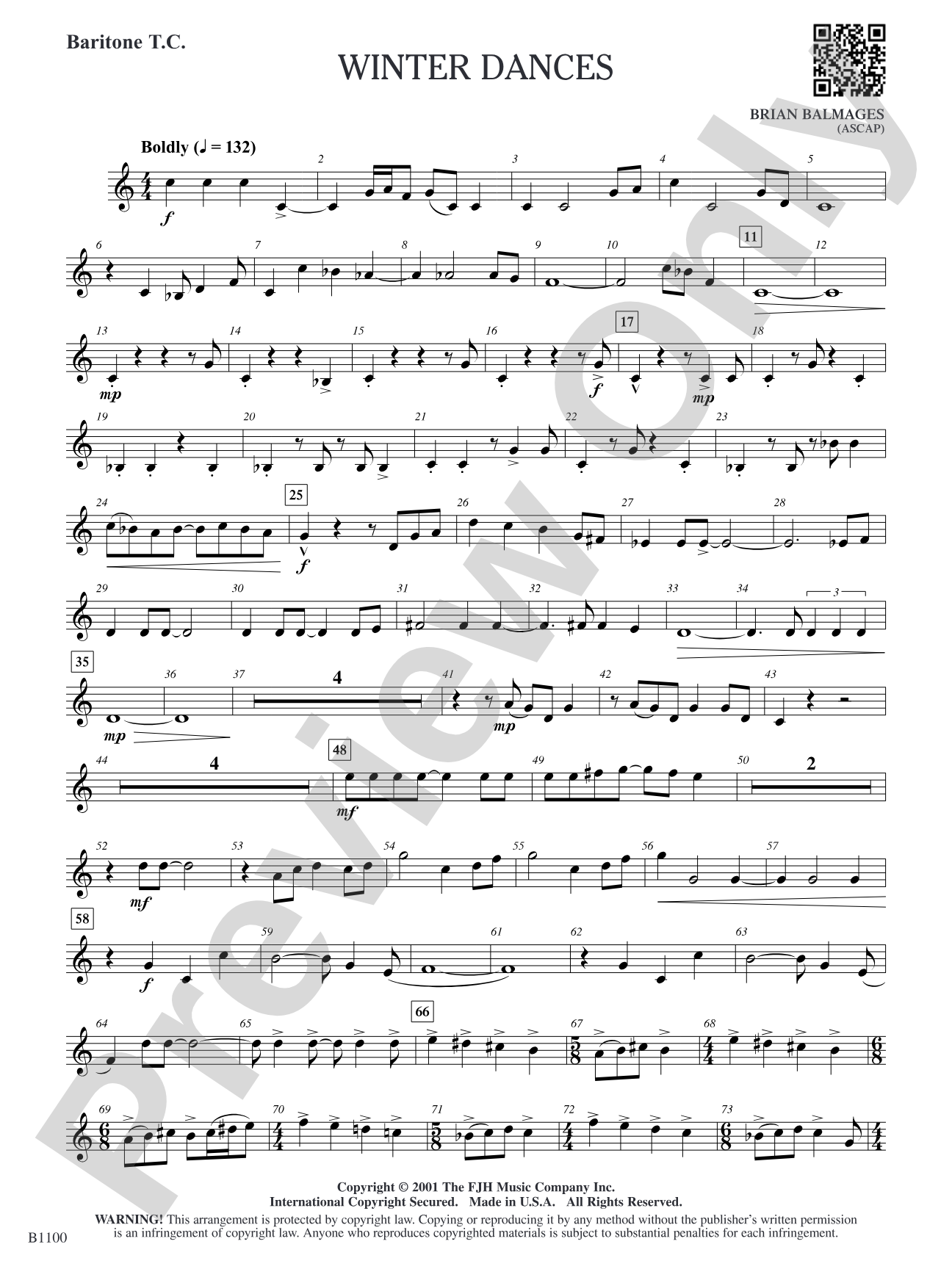 Winter Dances: Baritone T.C.