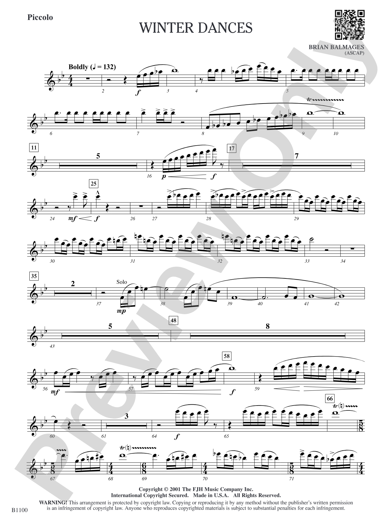 Winter Dances: Piccolo