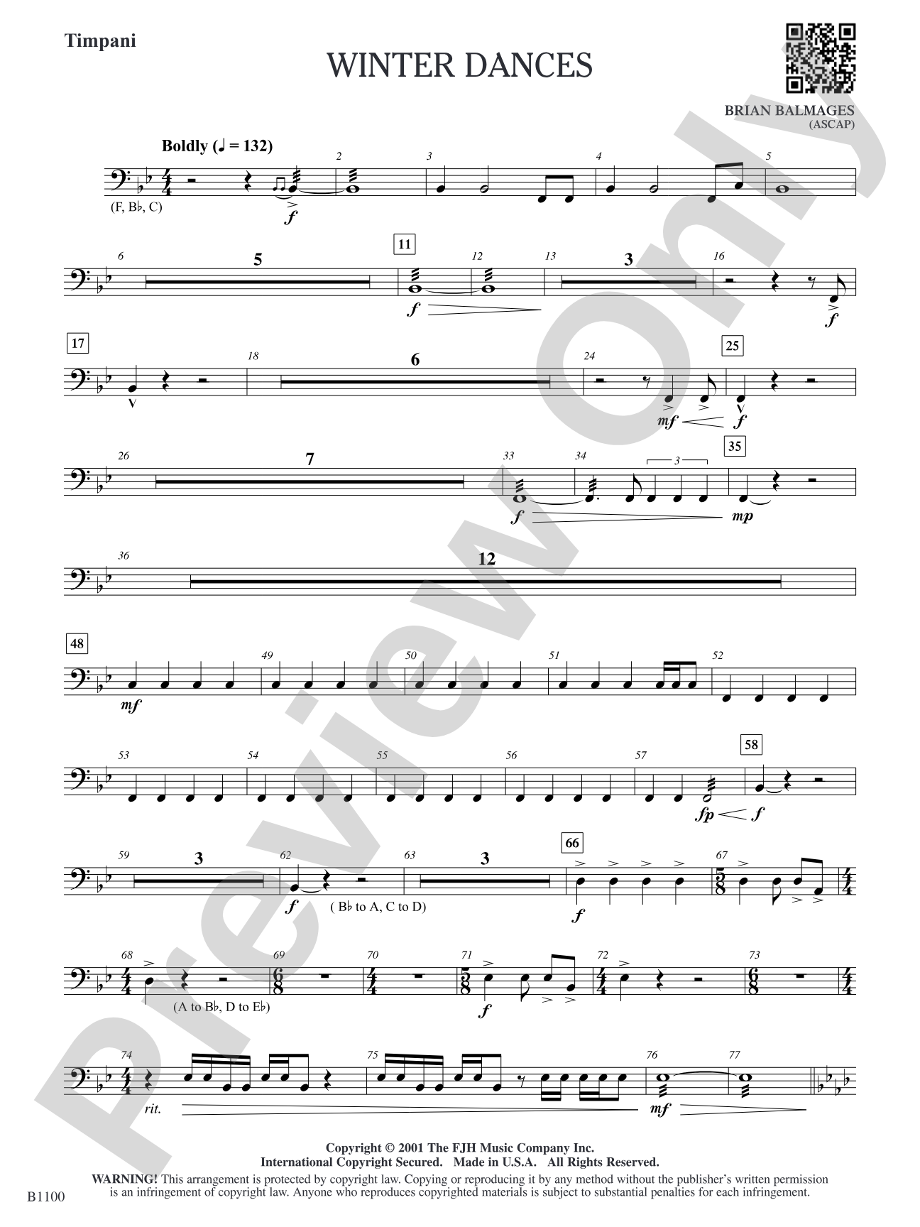 Winter Dances: Timpani