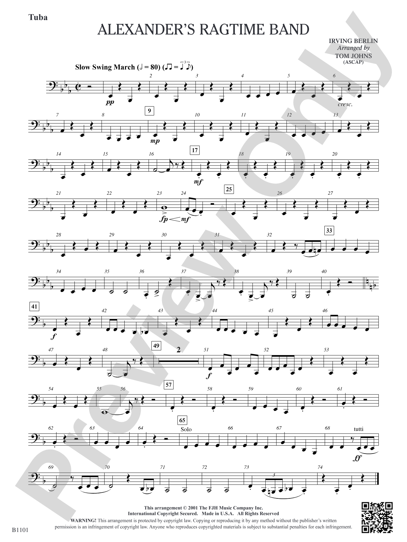 Alexander's Ragtime Band: Tuba