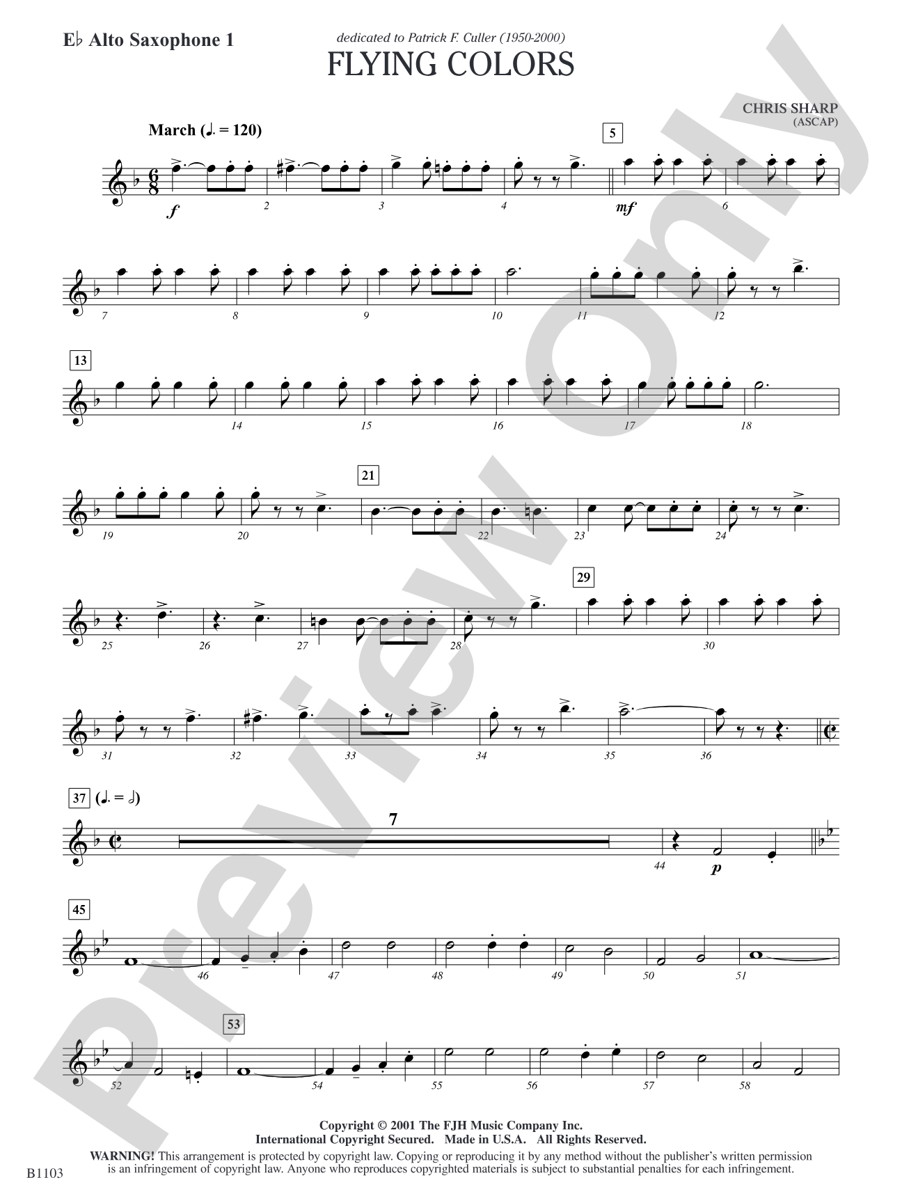 Flying Colors: E-flat Alto Saxophone 1