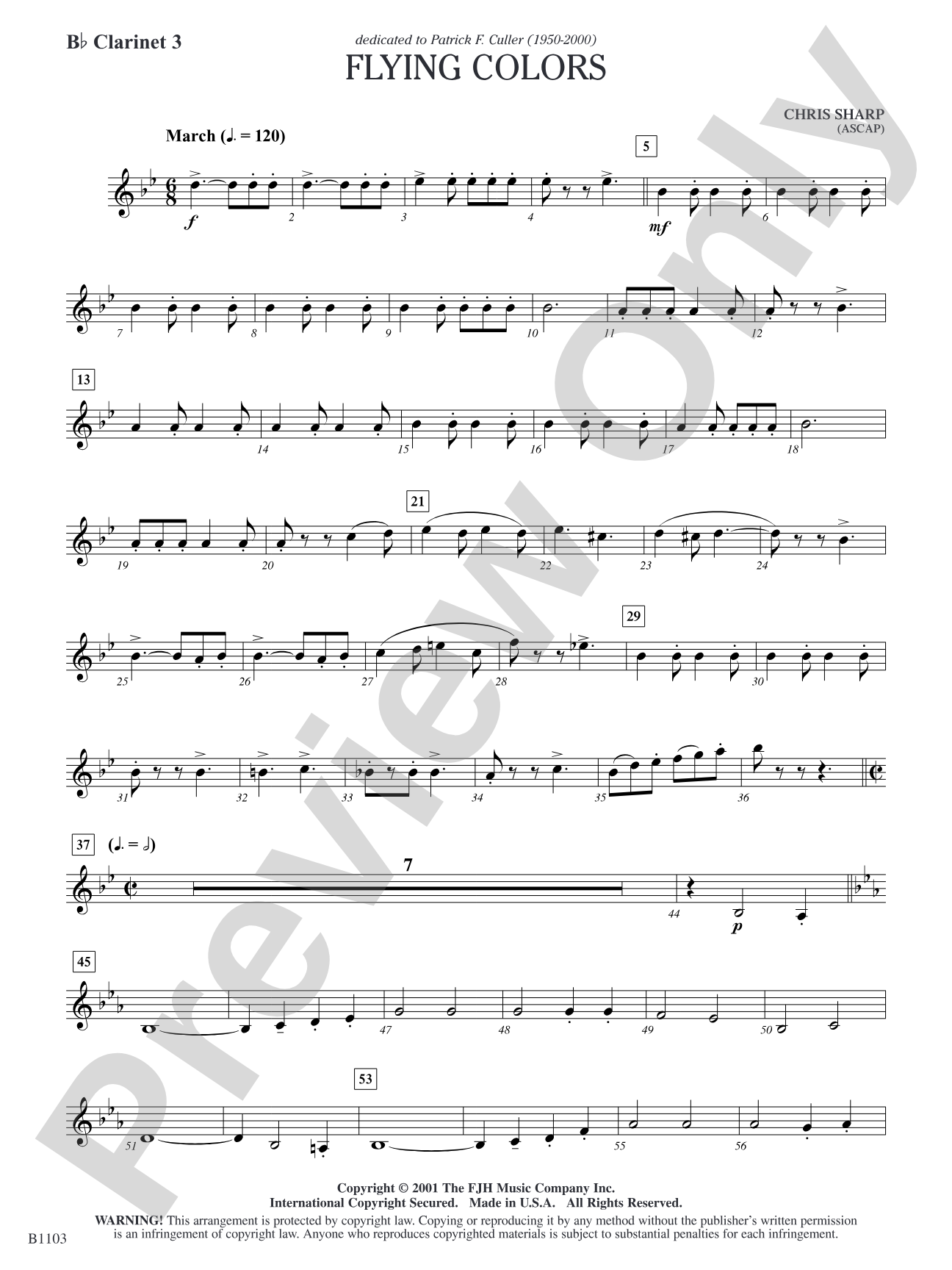 Flying Colors: B-flat Clarinet 3