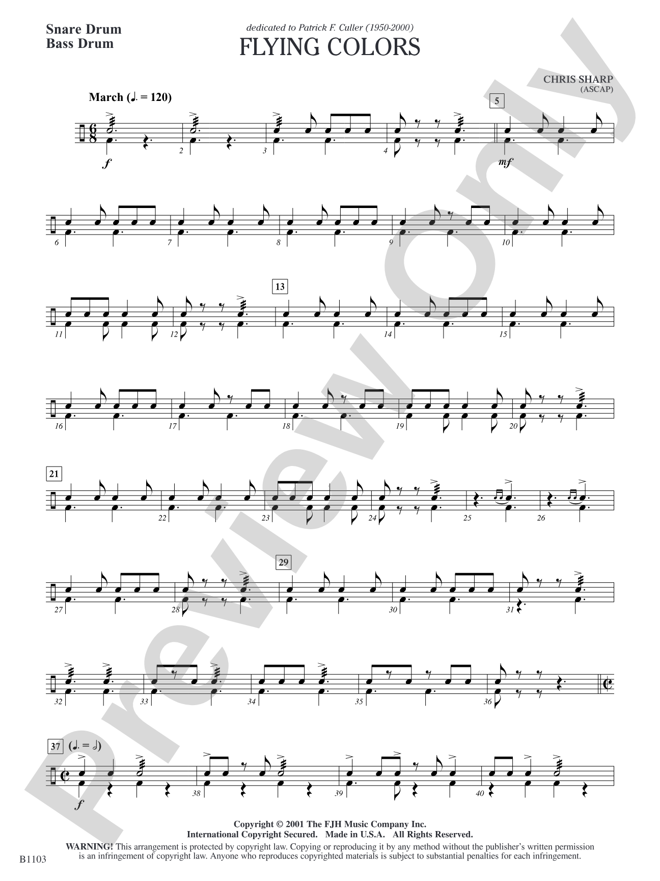Flying Colors: Snare Drum / Bass Drum