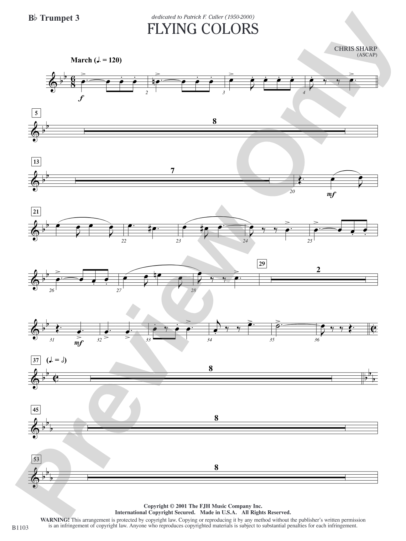 Flying Colors: B-flat Trumpet 3