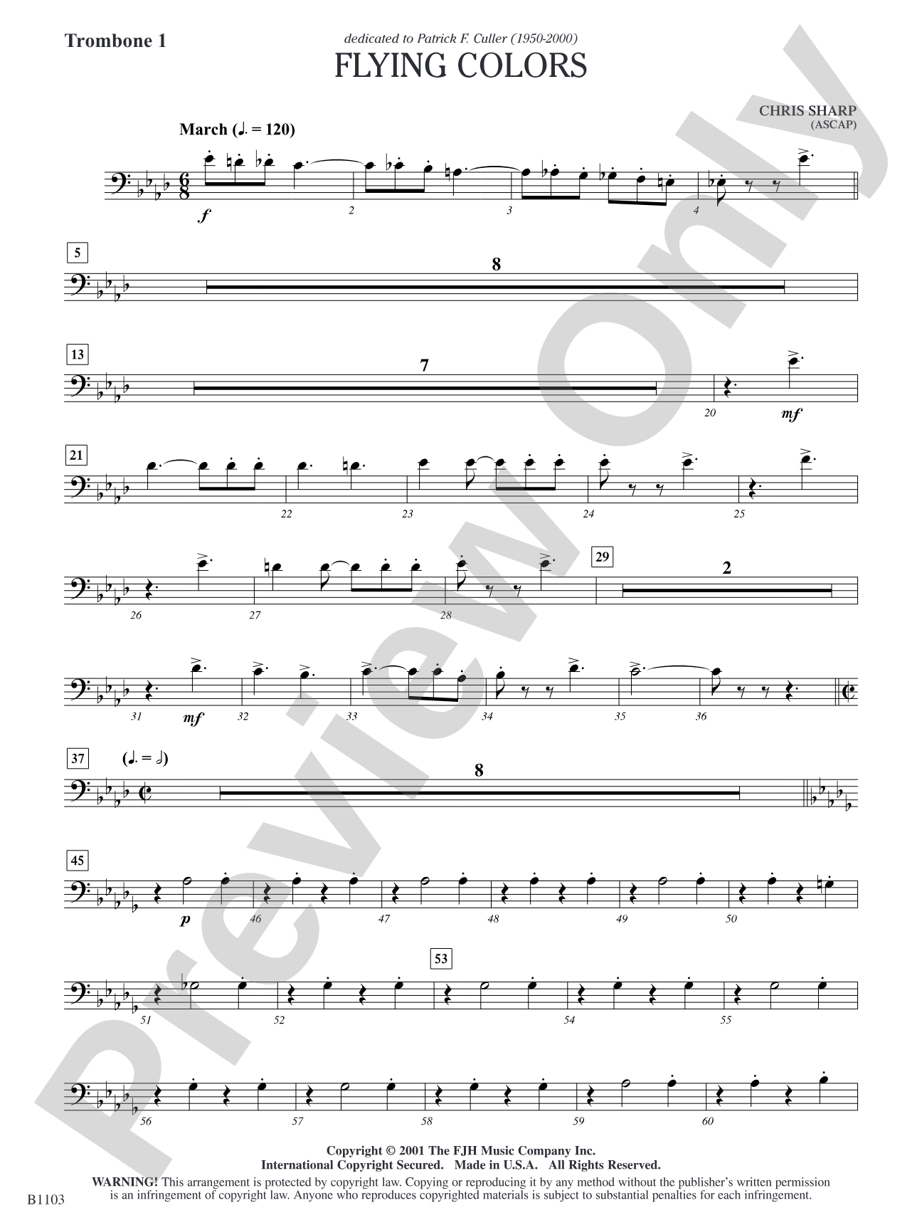 Flying Colors: Trombone 1