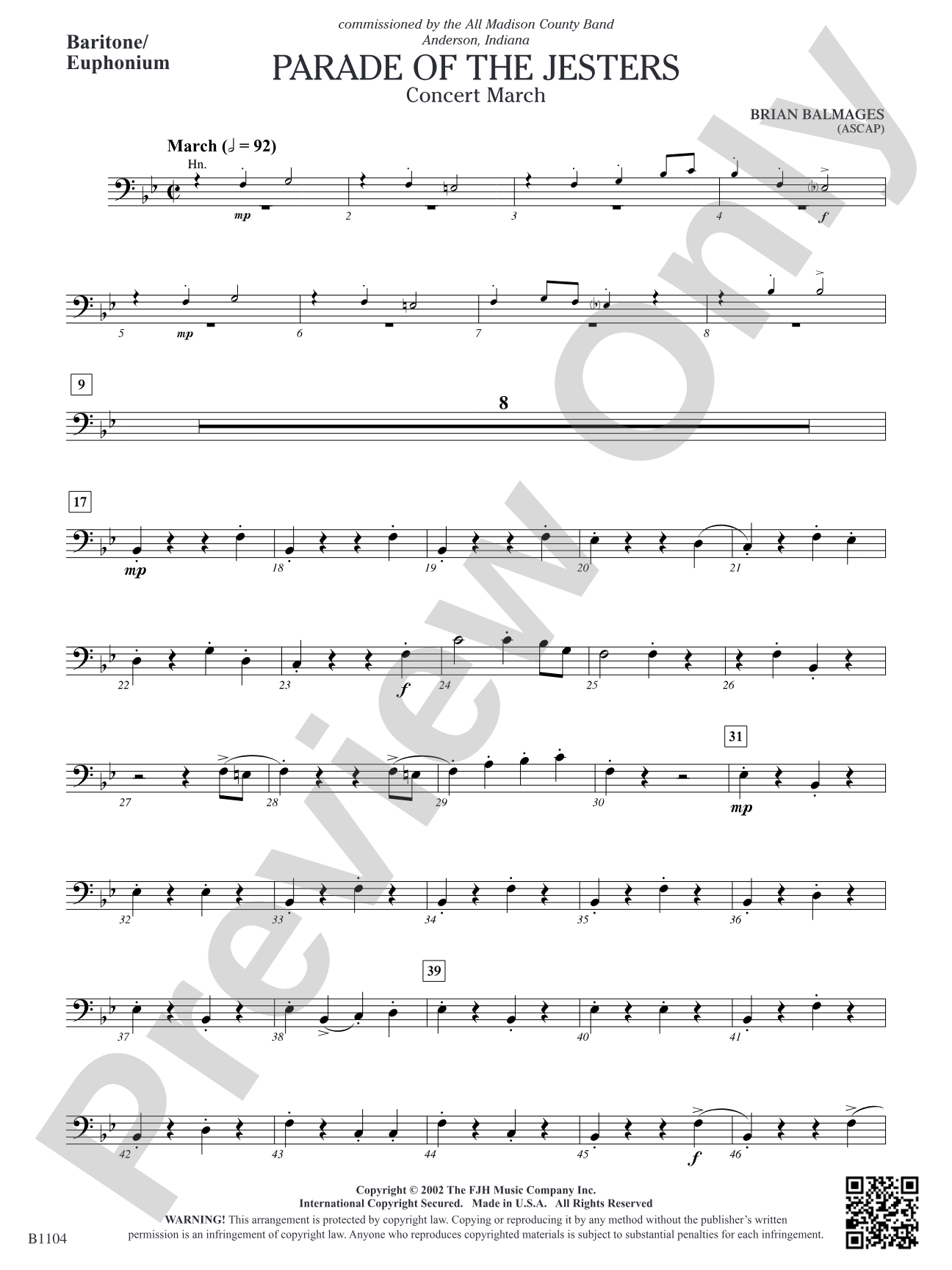 Parade of the Jesters: Baritone/Euphonium