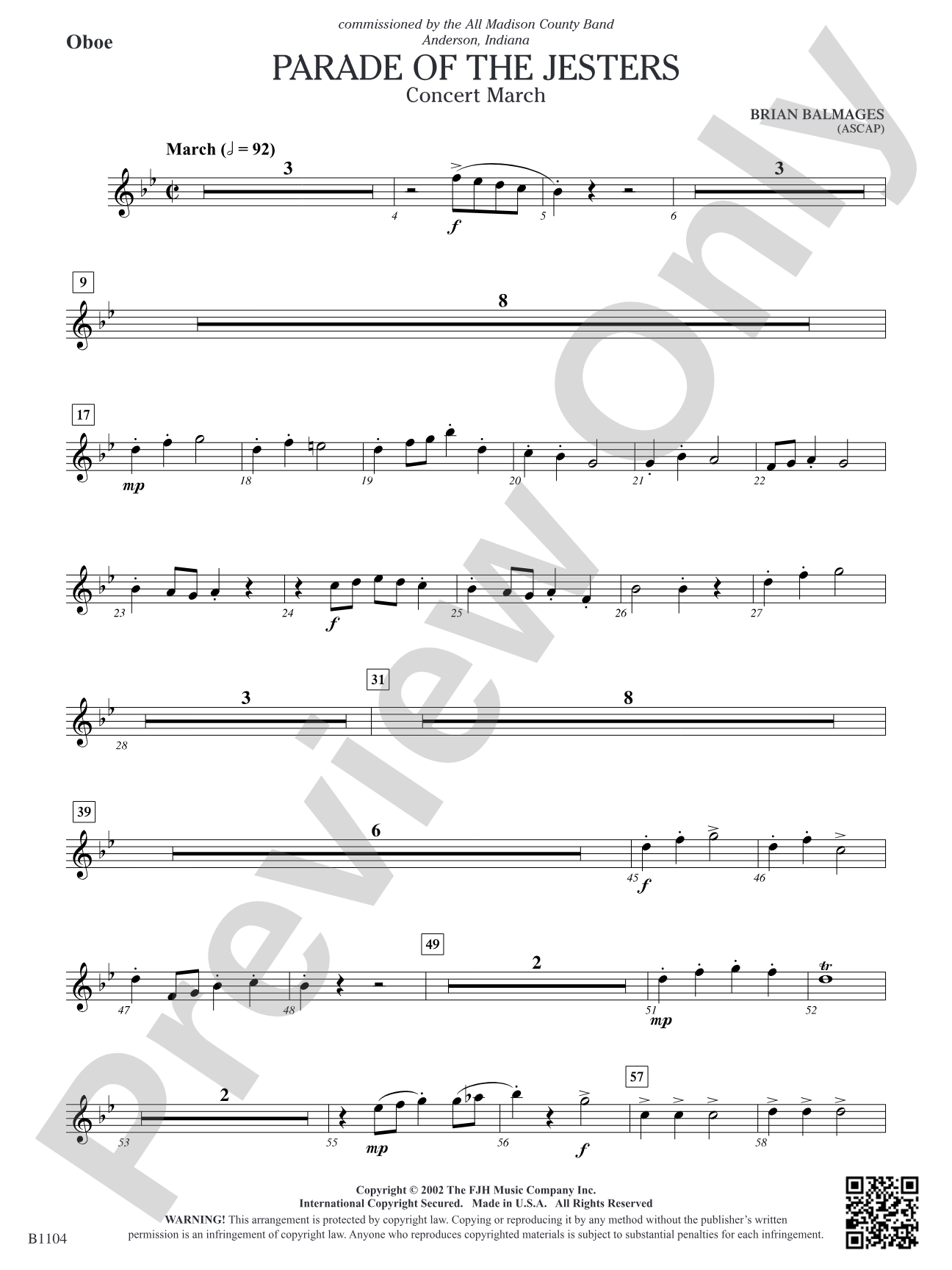 Parade of the Jesters: Oboe