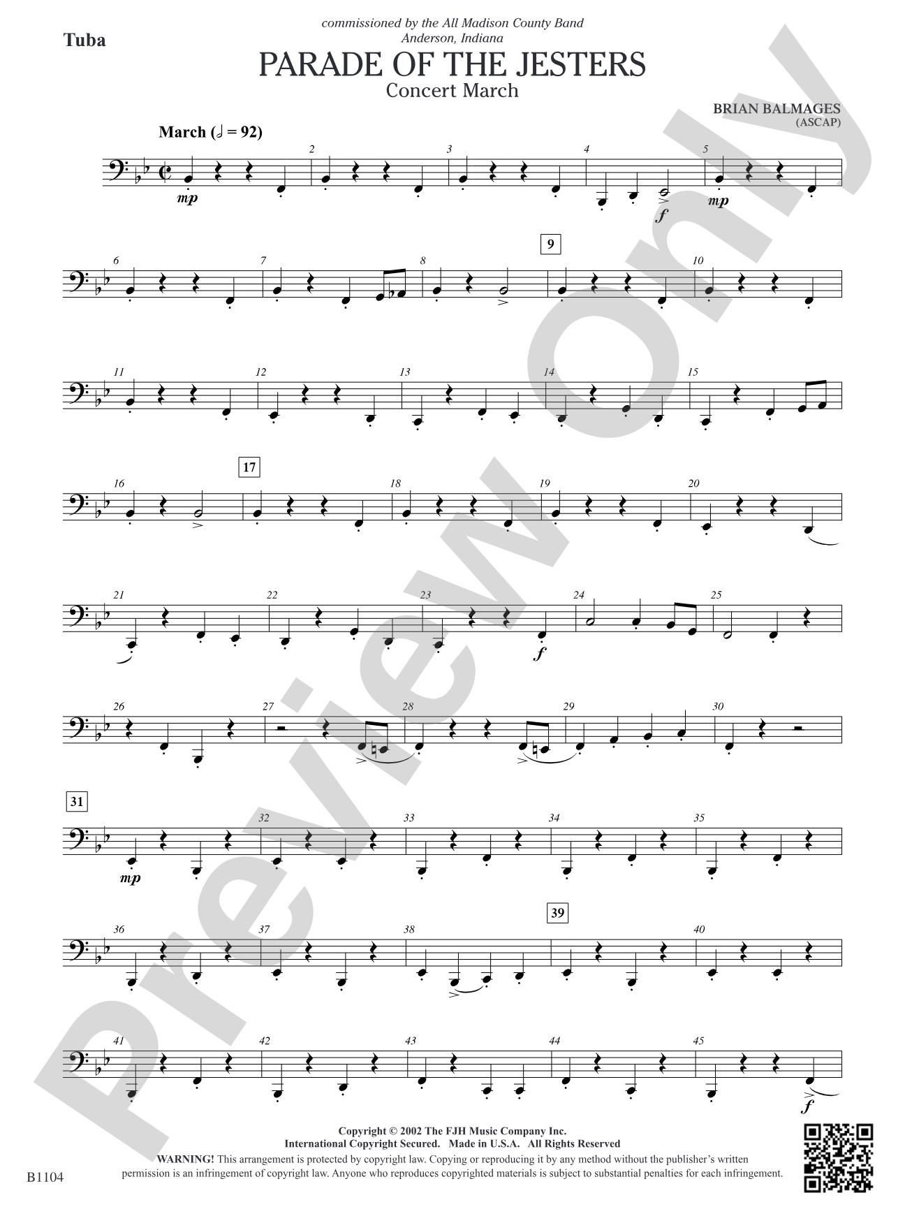 Parade of the Jesters: Tuba
