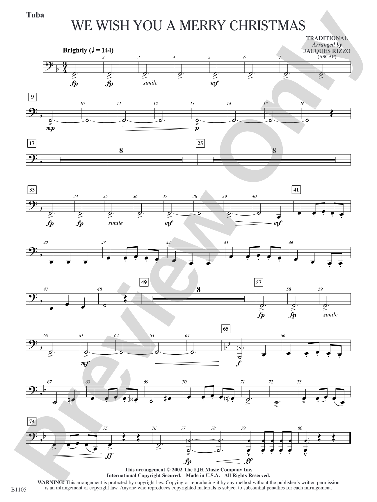We Wish You a Merry Christmas: Tuba