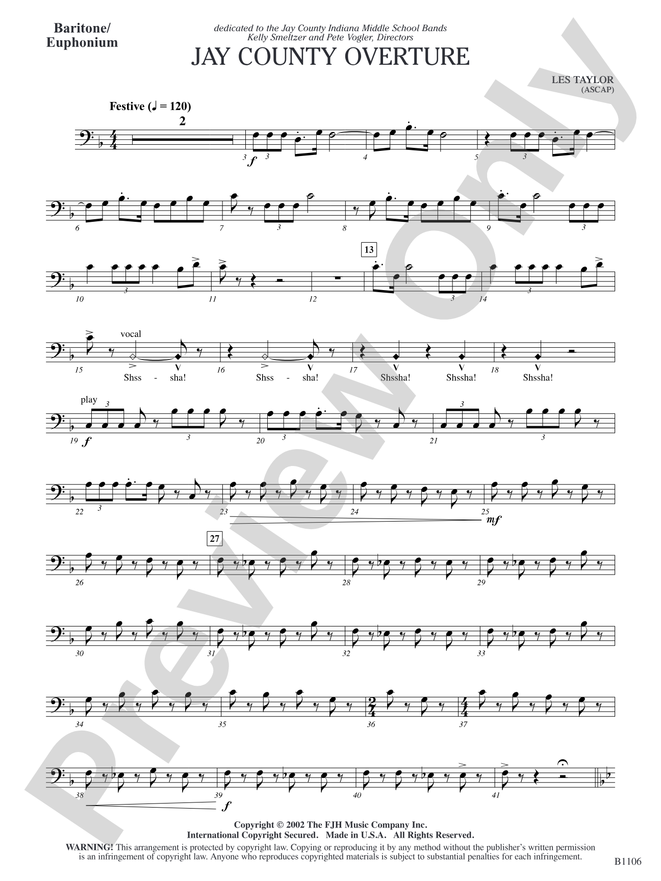Jay County Overture: Baritone/Euphonium