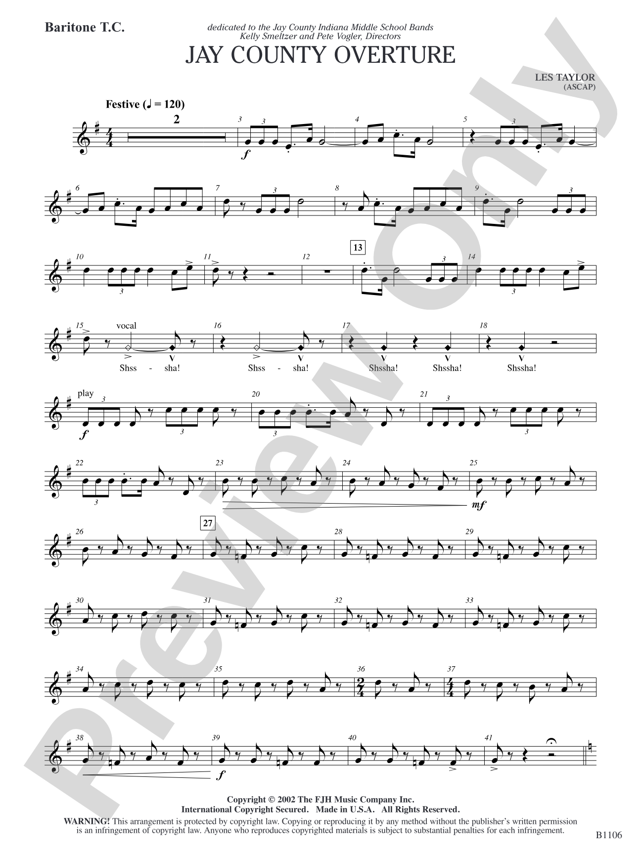 Jay County Overture: Baritone T.C.