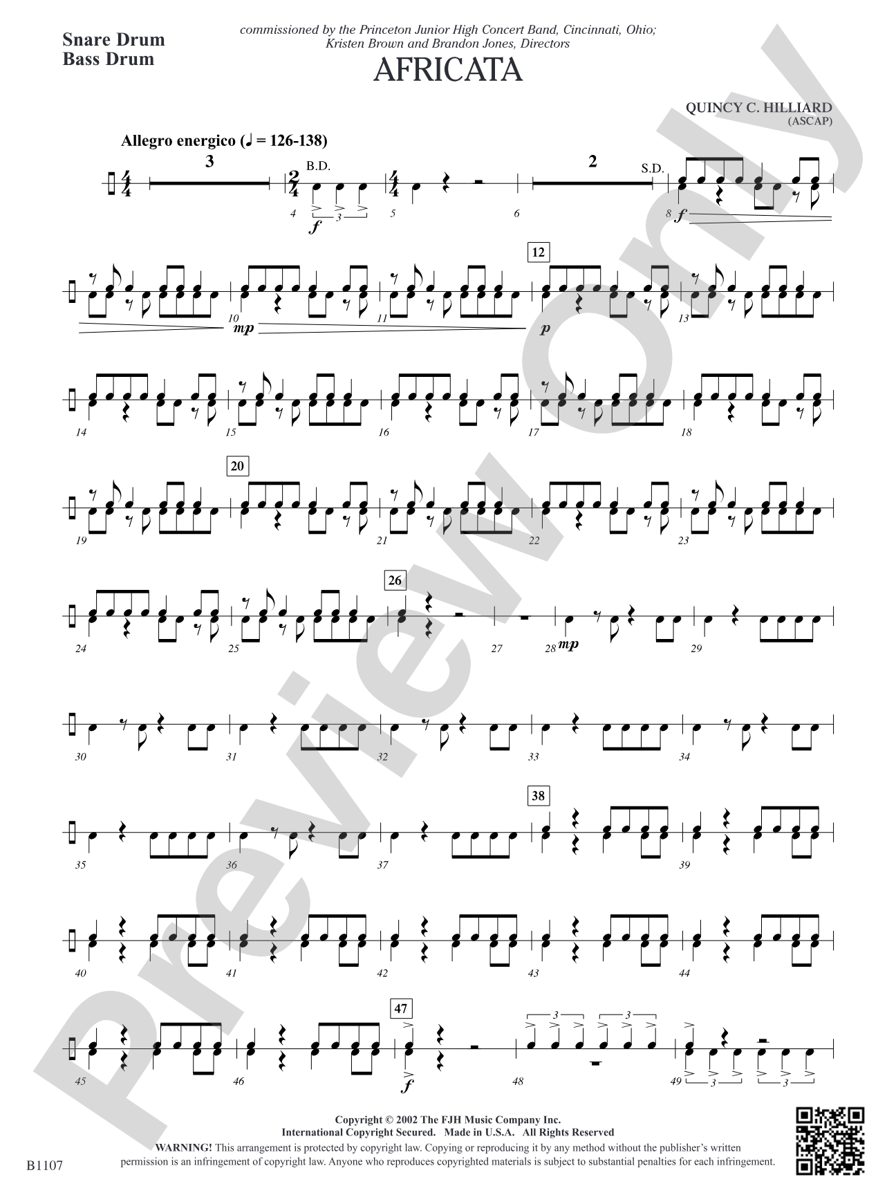 Africata: Snare Drum/Bass Drum