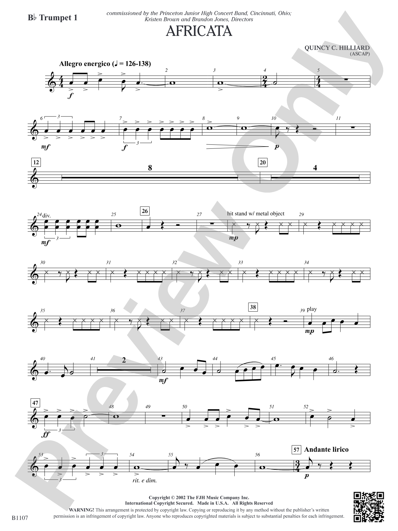Africata: B-flat Trumpet 1