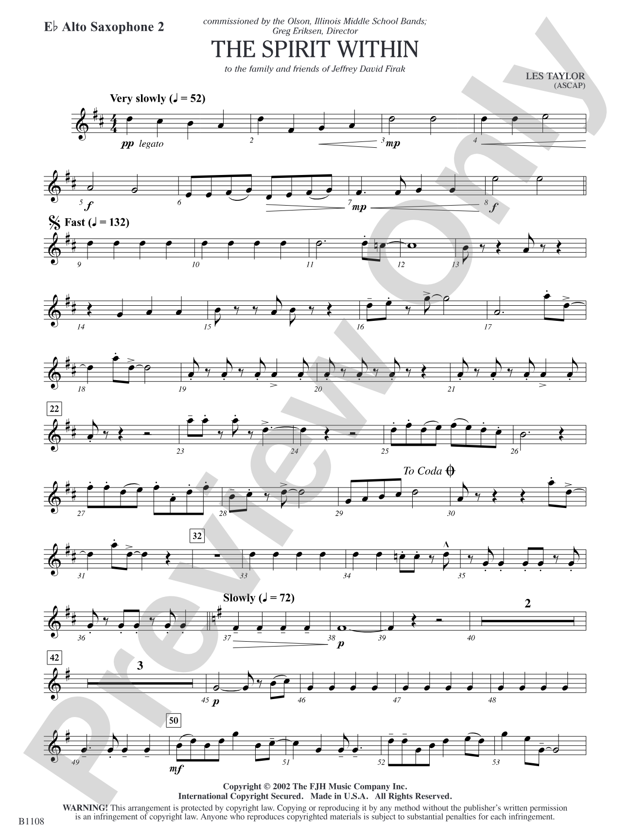 The Spirit Within: E-flat Alto Saxophone 2