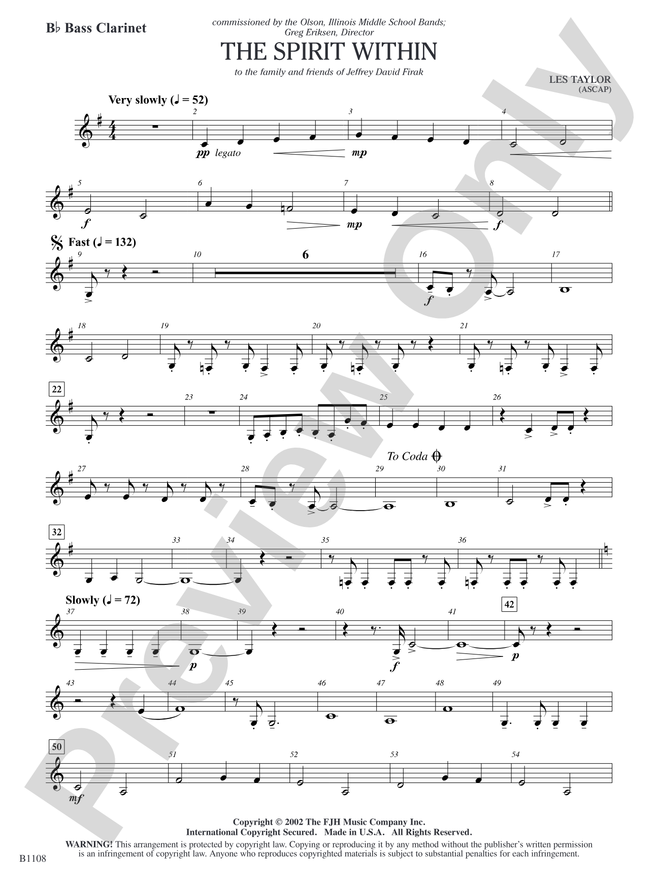 The Spirit Within: B-flat Bass Clarinet
