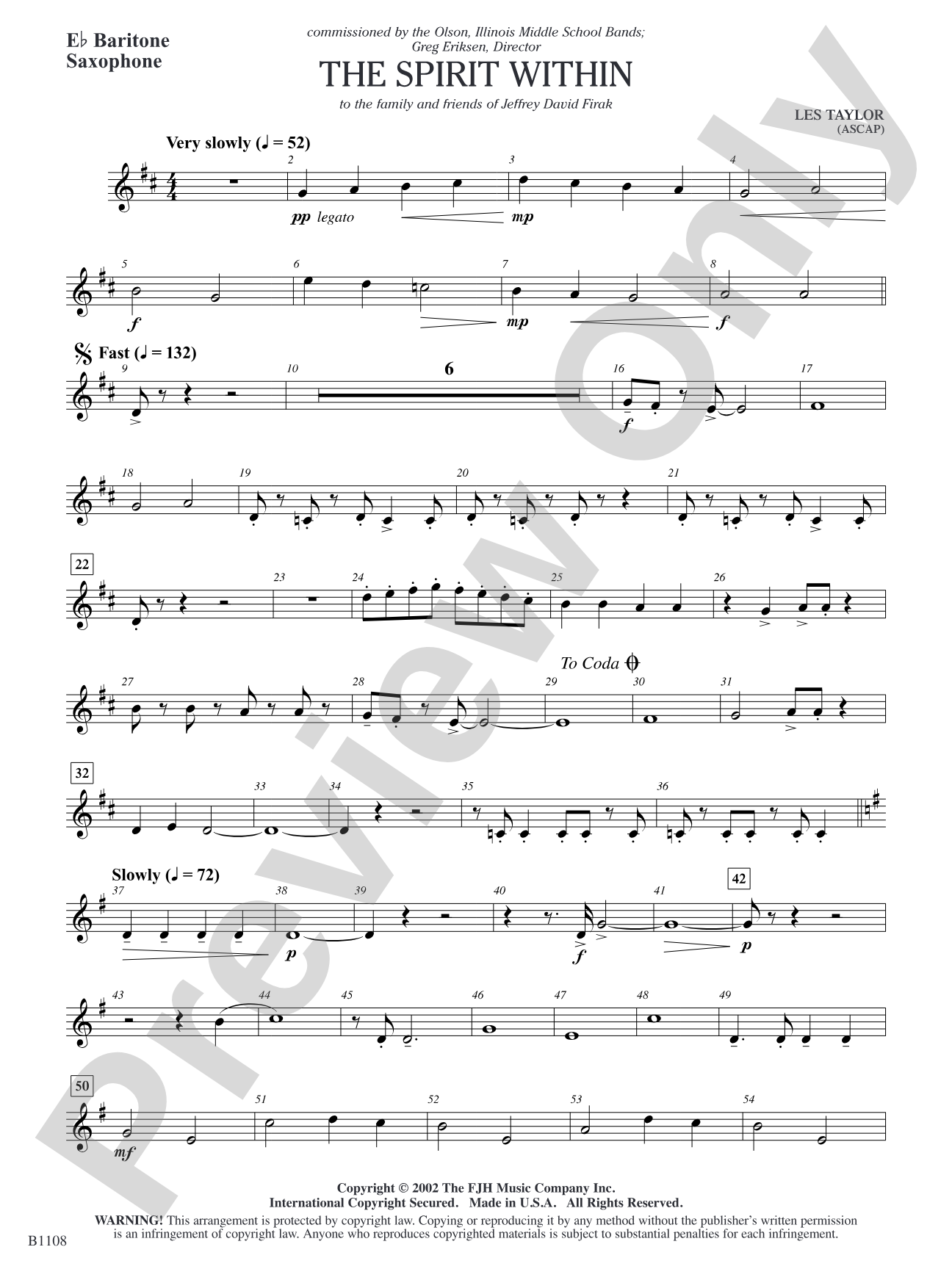 The Spirit Within: E-flat Baritone Saxophone