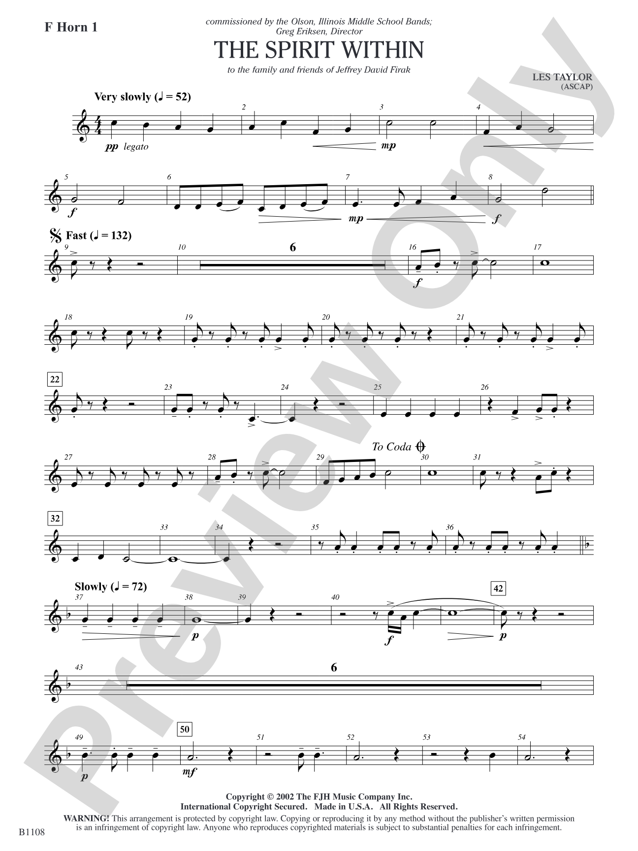 The Spirit Within: F Horn 1