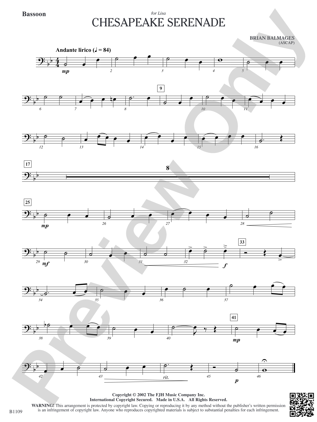 Chesapeake Serenade: Bassoon