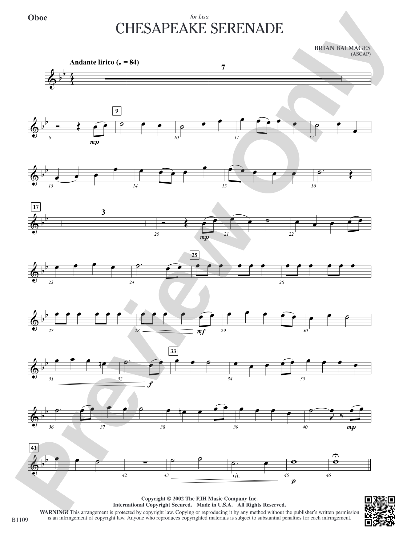 Chesapeake Serenade: Oboe