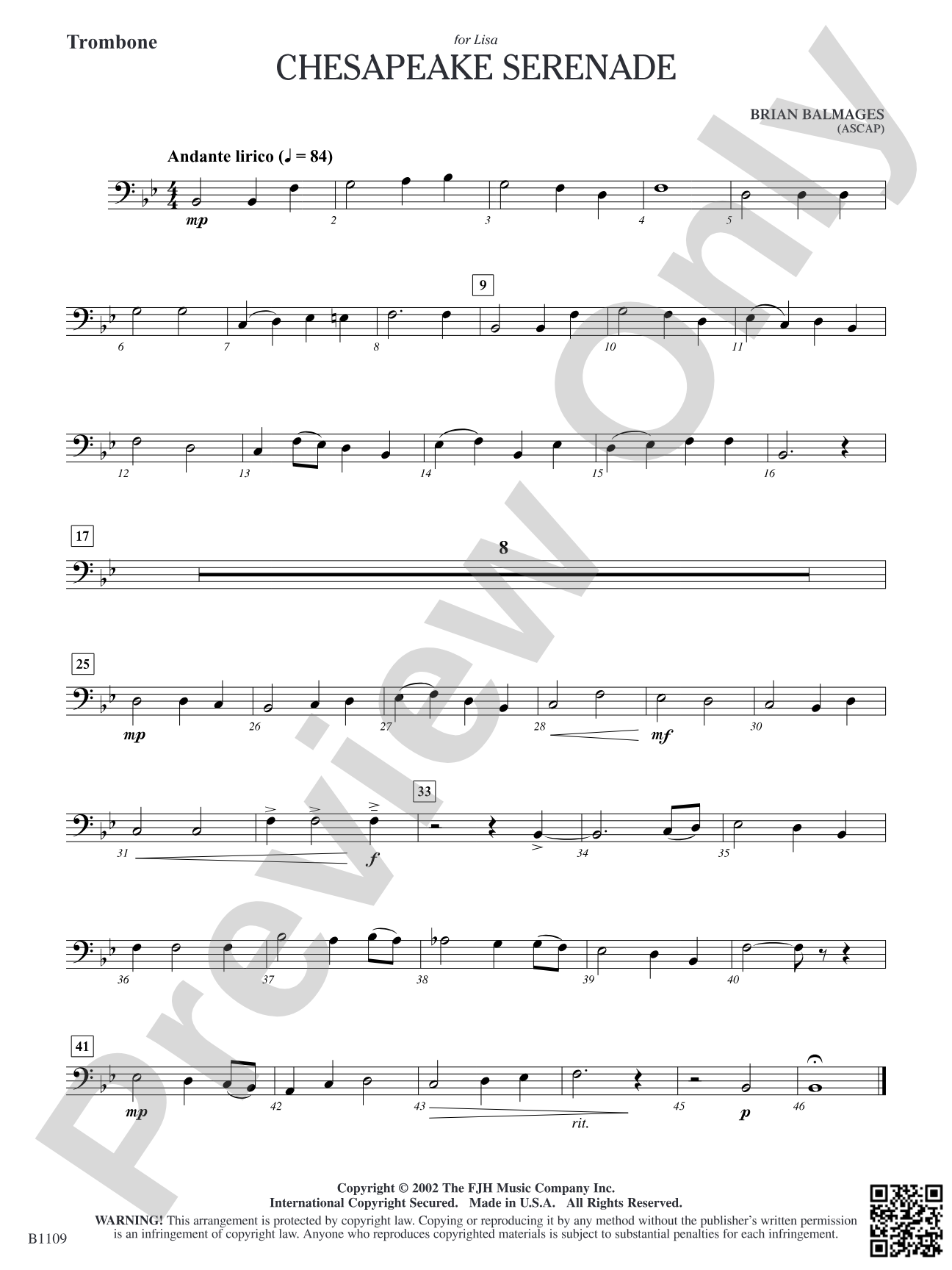 Chesapeake Serenade: Trombone