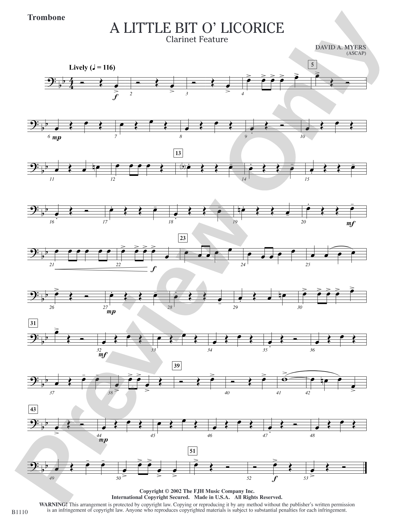 A Little Bit O' Licorice: Baritone/Euphonium