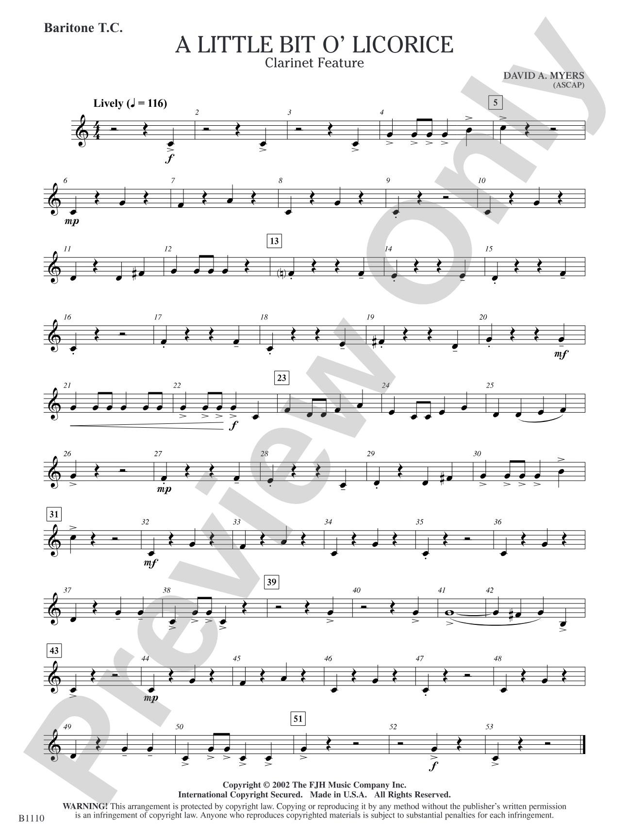 A Little Bit O' Licorice: Baritone T.C.