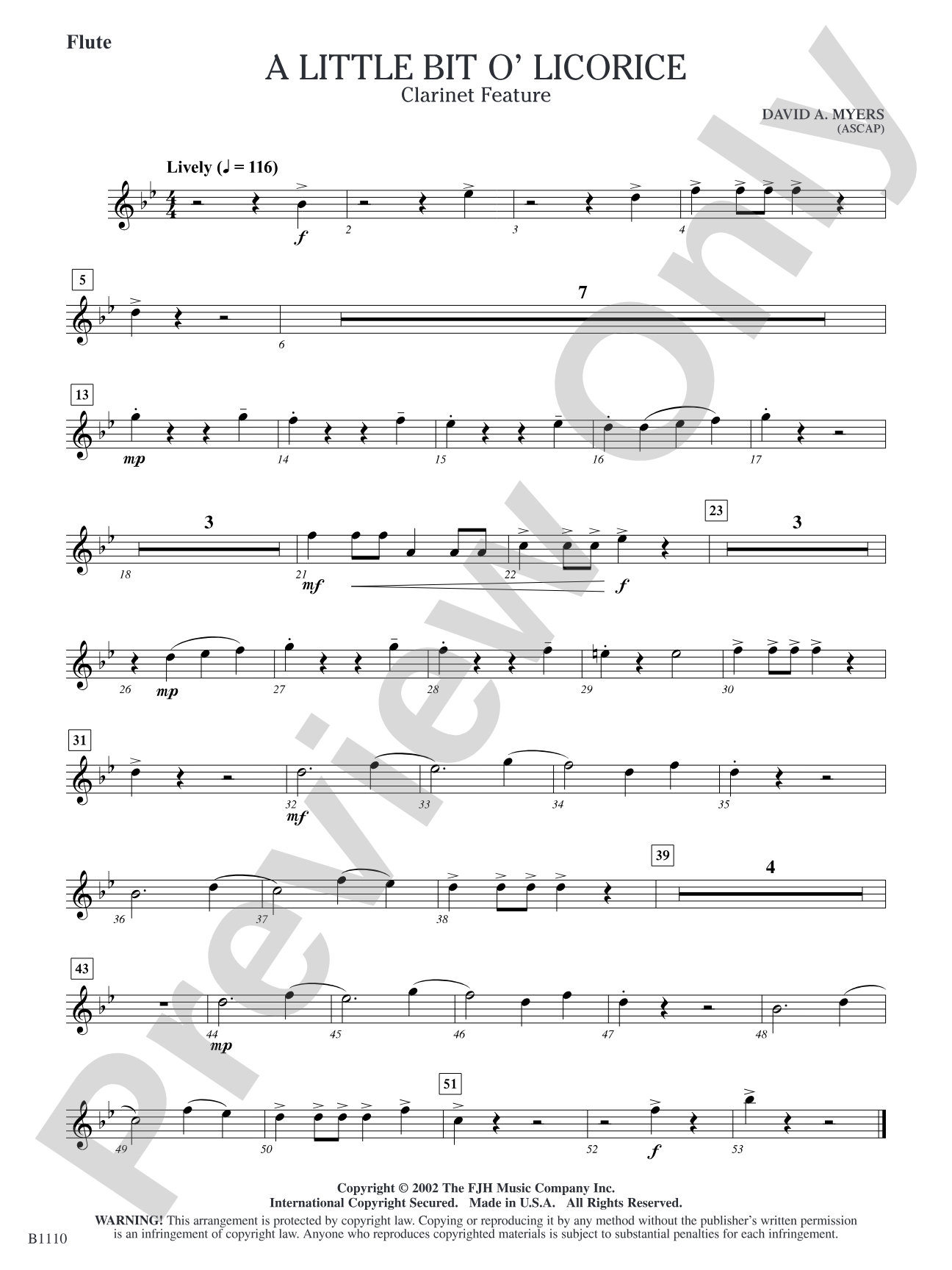 A Little Bit O' Licorice: Flute