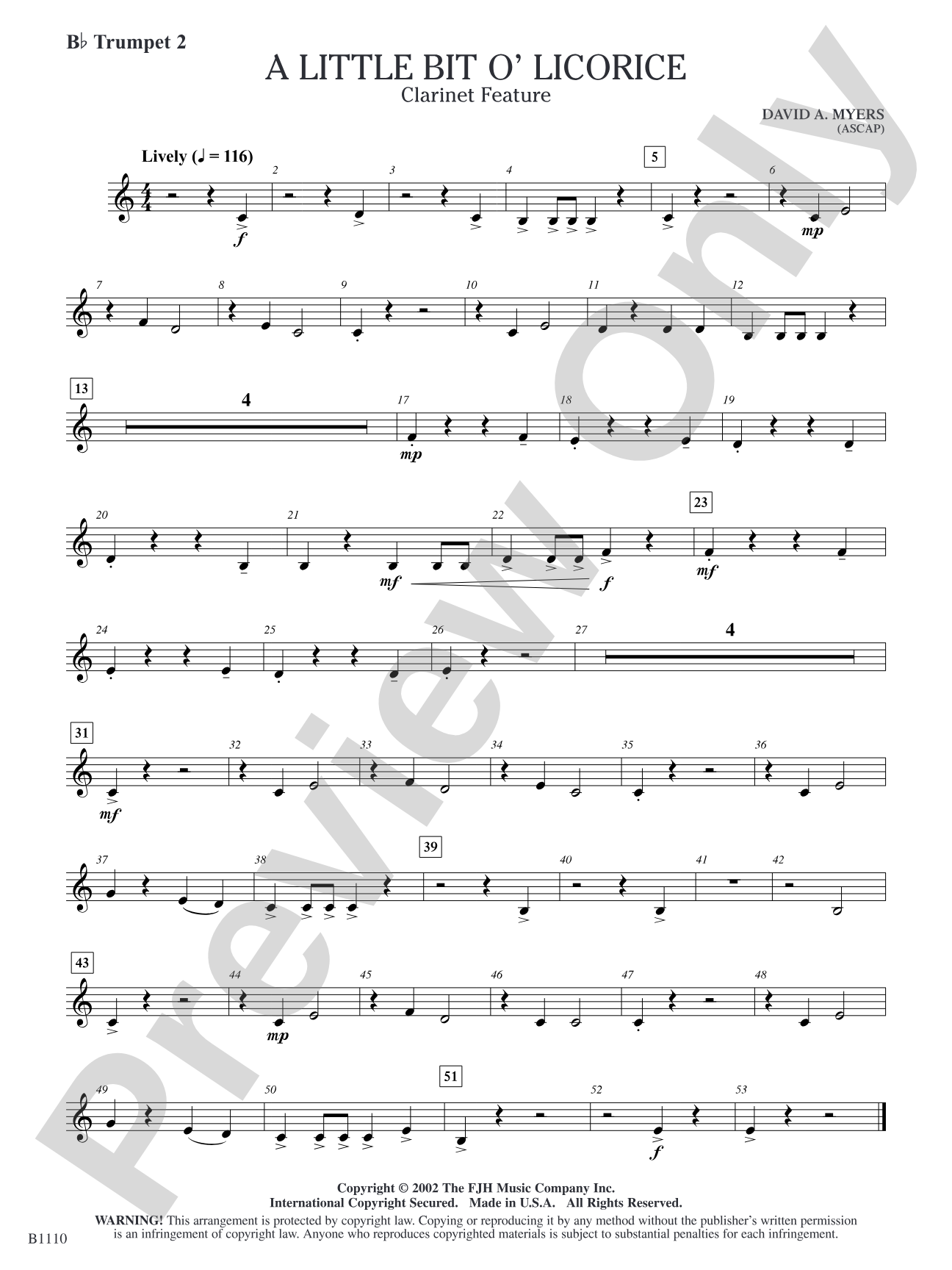 A Little Bit O' Licorice: B-flat Trumpet 2