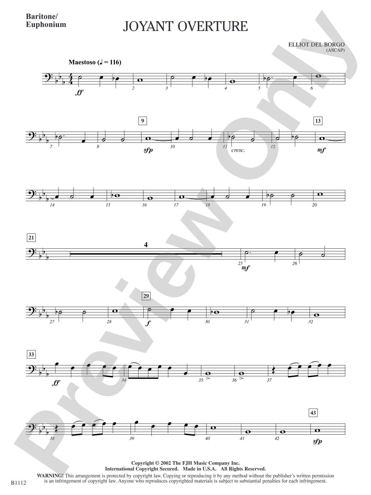 Joyant Overture: Baritone/Euphonium
