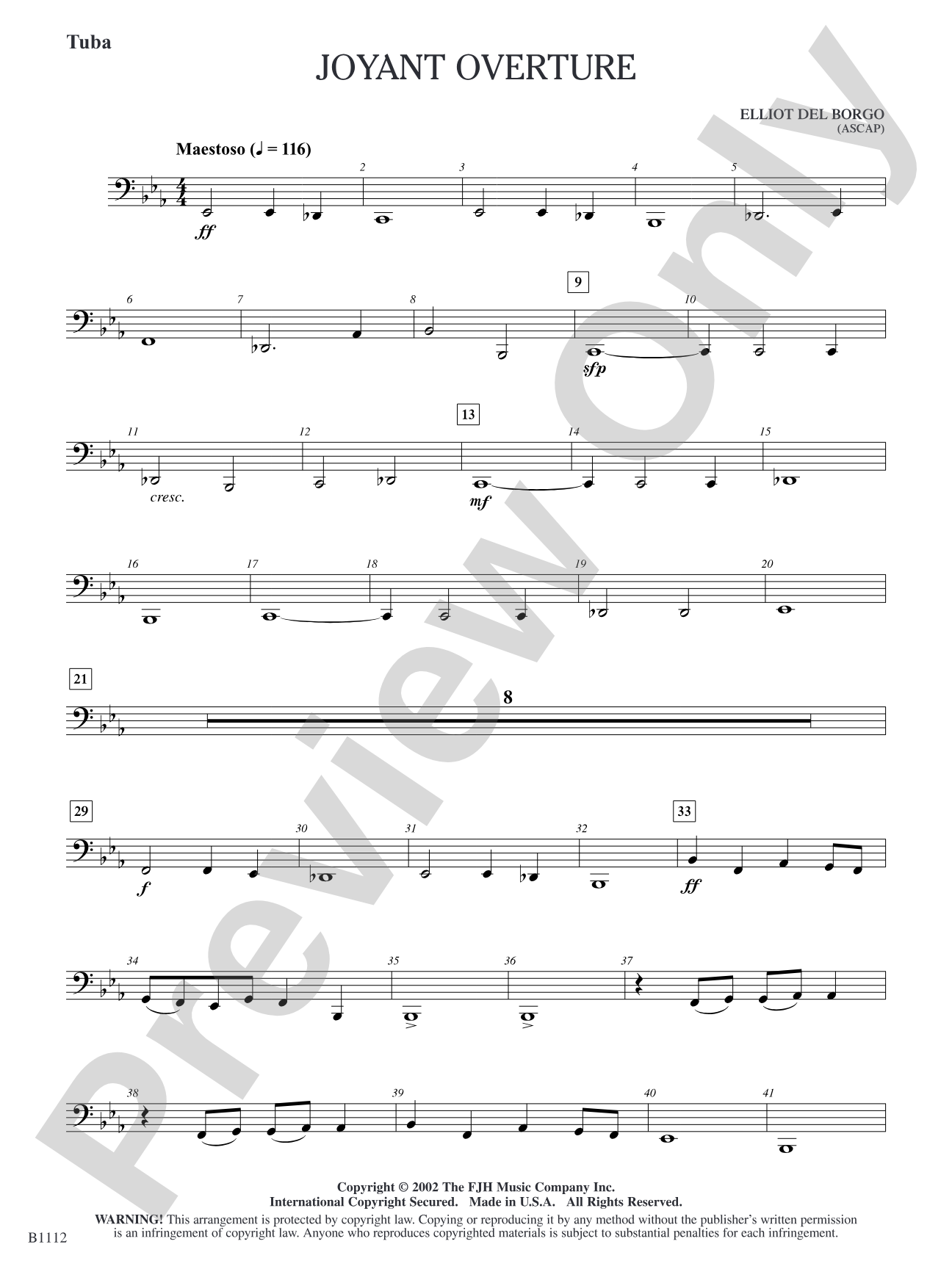 Joyant Overture: Tuba