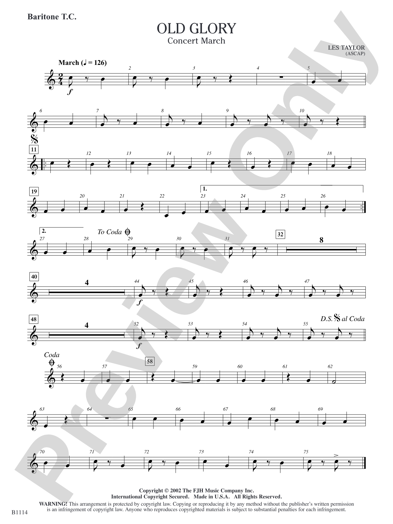 Old Glory: Baritone T.C.
