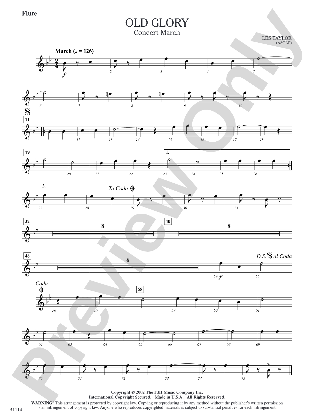 Old Glory: Flute