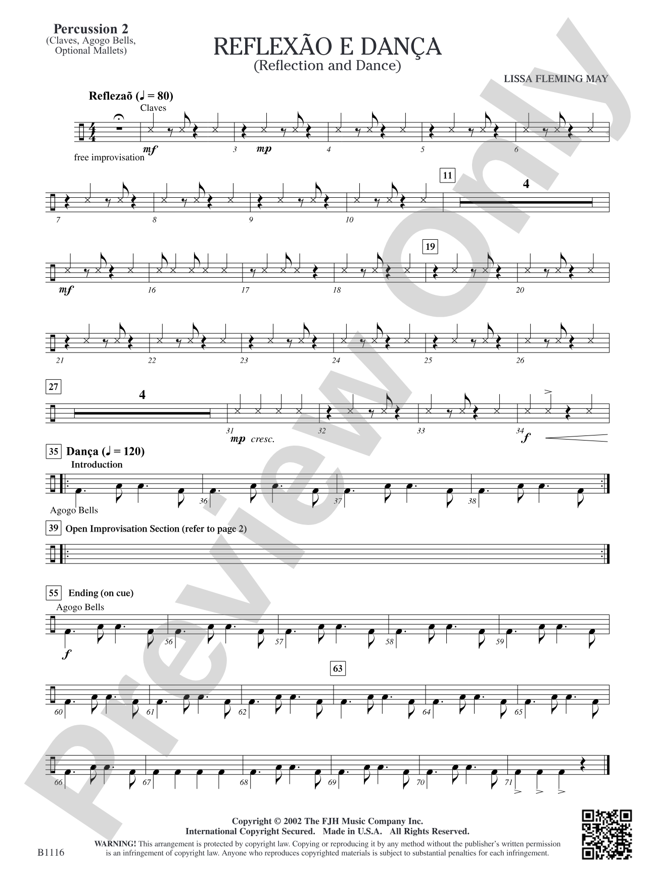 Reflaxão e dança (Reflection and Dance): Percussion 2
