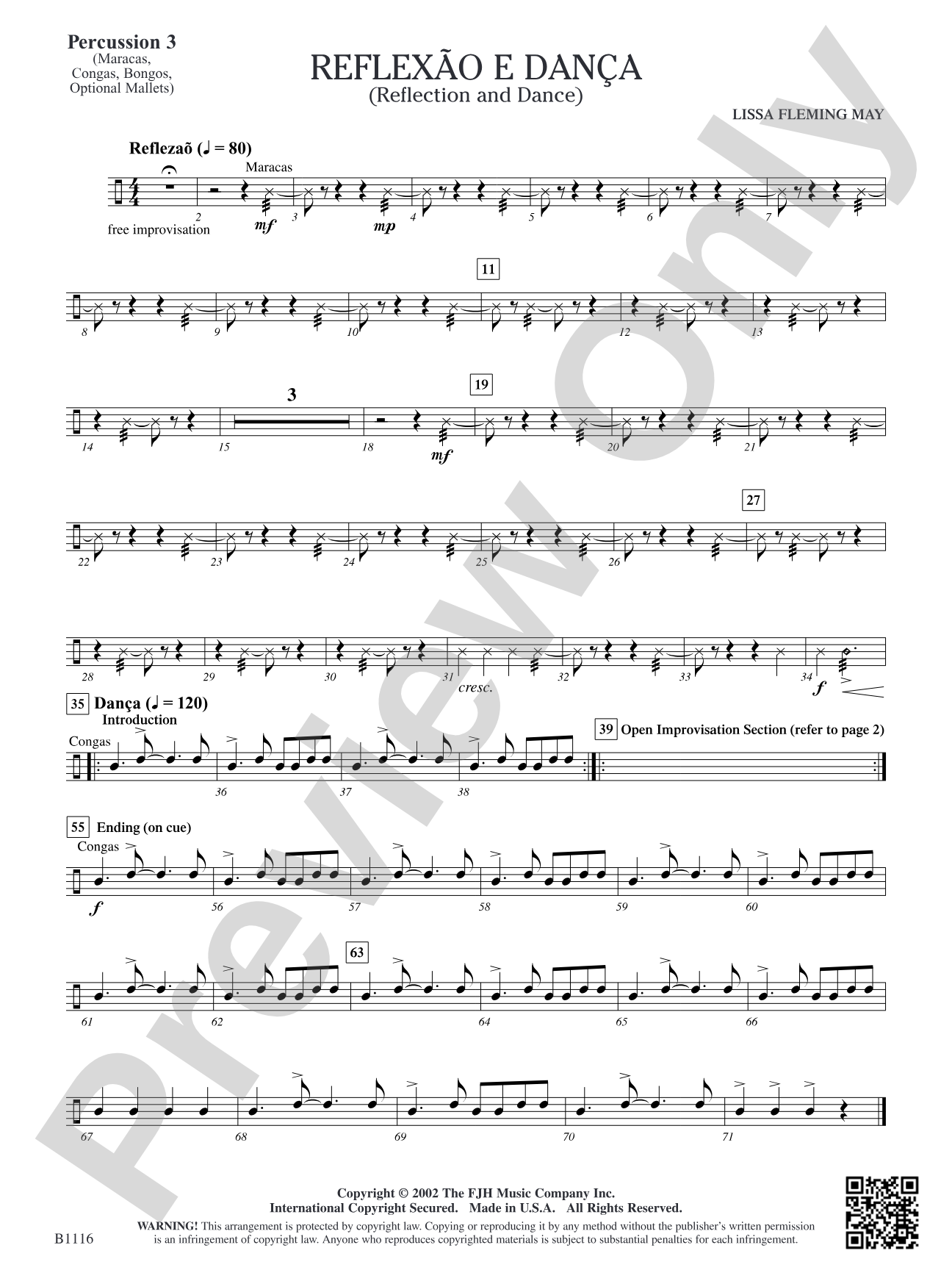 Reflaxão e dança (Reflection and Dance): Percussion 3
