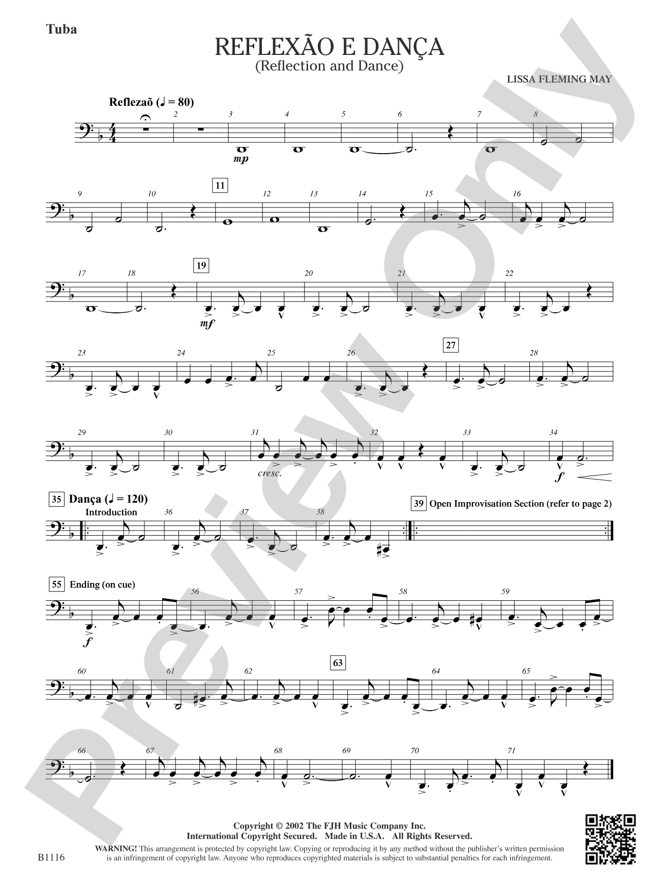 Reflaxão e dança (Reflection and Dance): Tuba