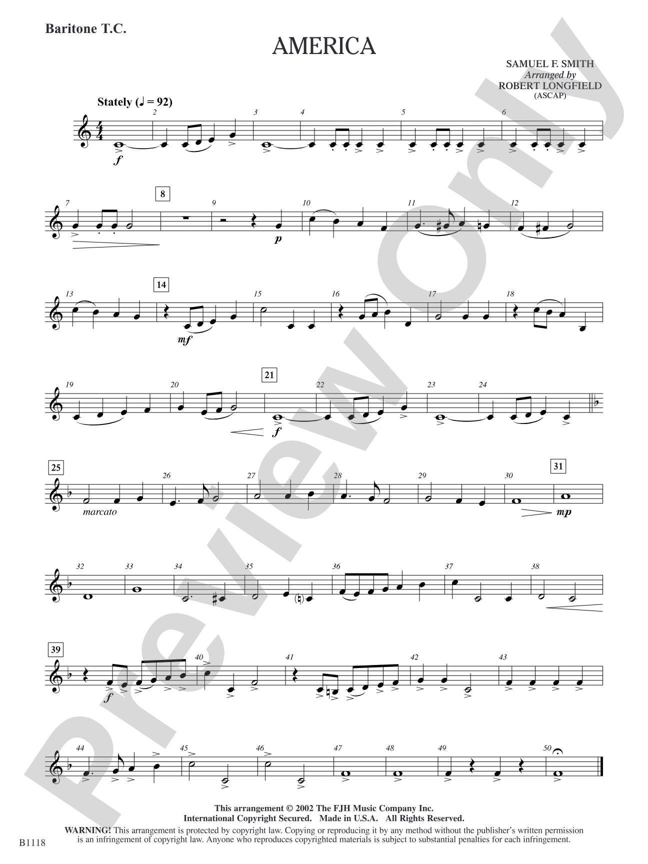 America: Baritone T.C.