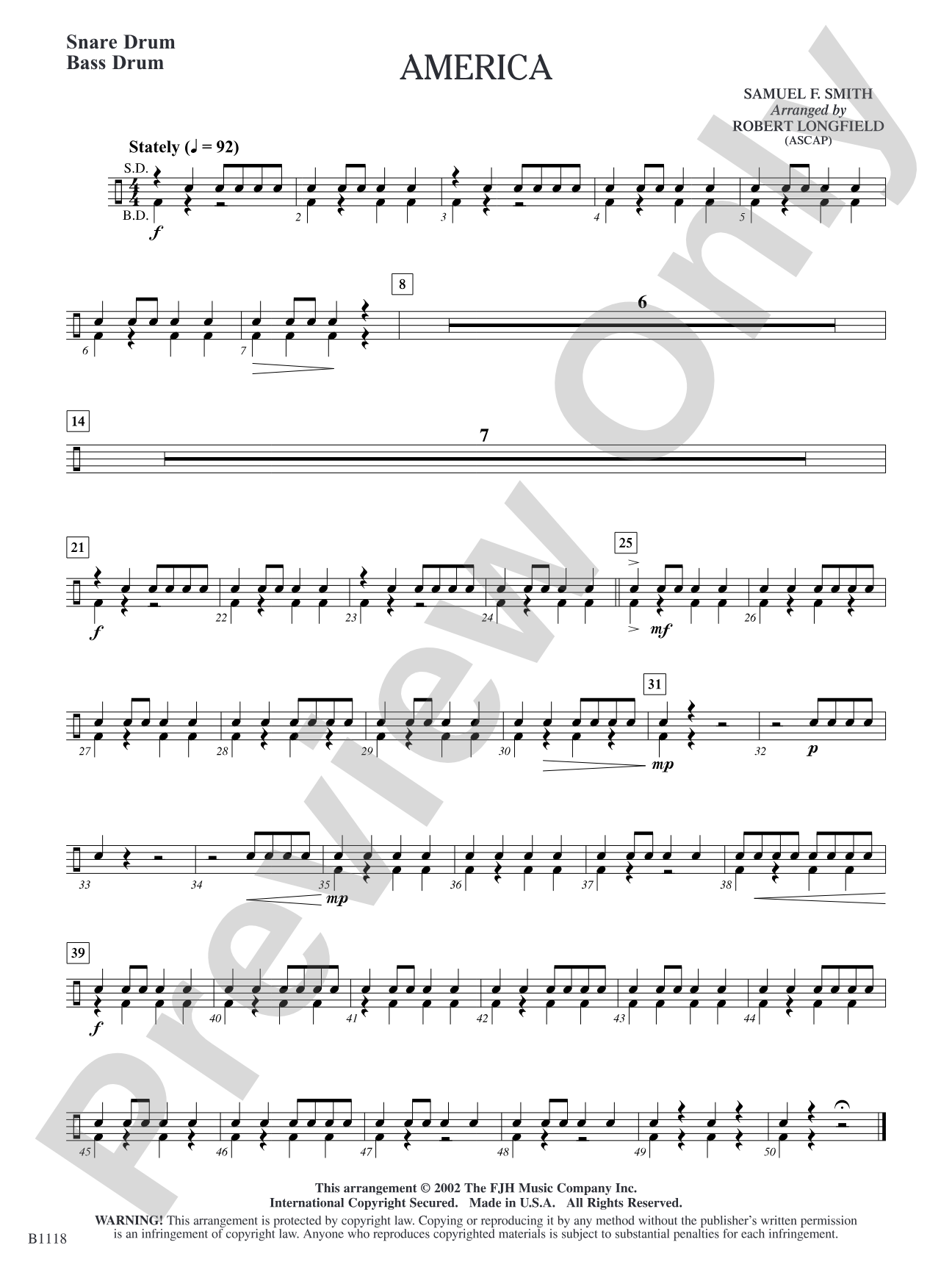 America: Snare Drum/Bass Drum