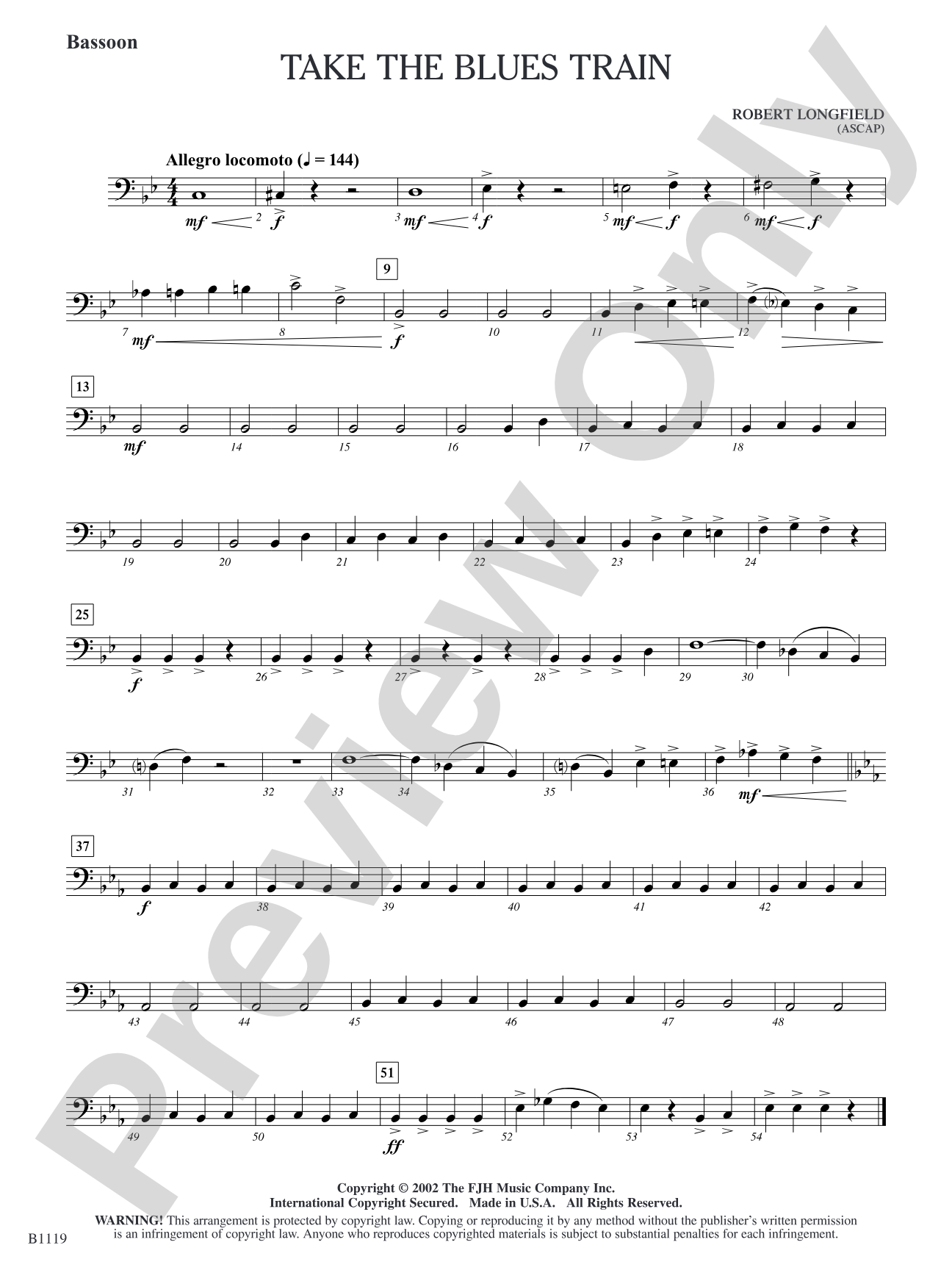 Take the Blues Train: Bassoon