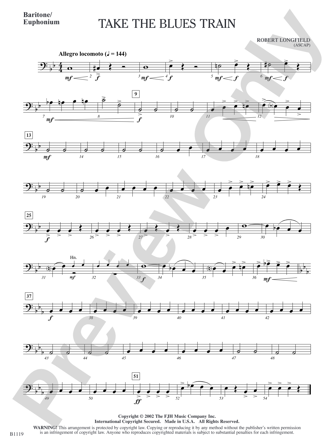 Take the Blues Train: Baritone/Euphonium