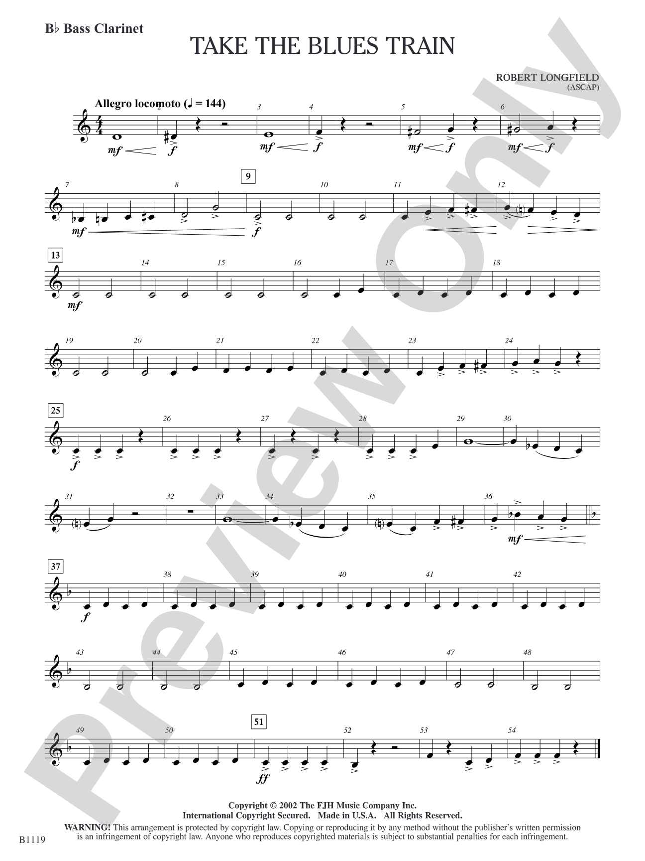Take the Blues Train: B-flat Bass Clarinet