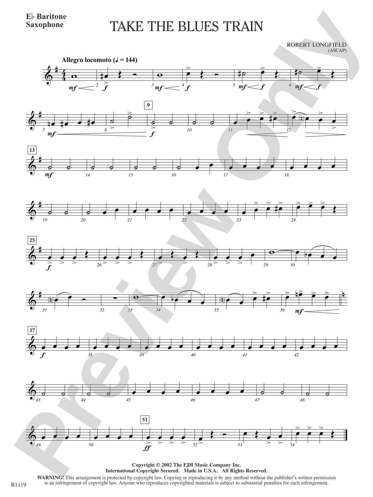 Take the Blues Train: E-flat Baritone Saxophone